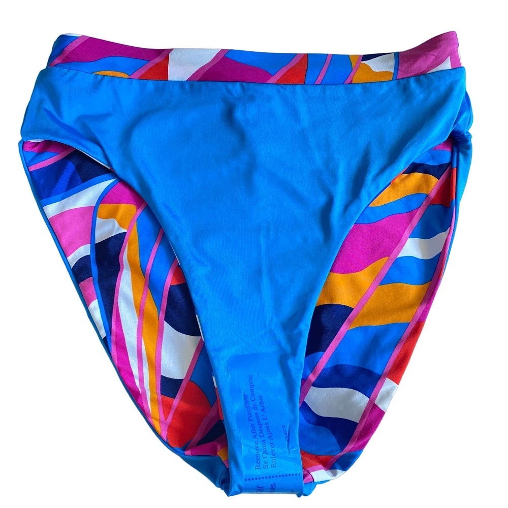 NWT TRINA TURK RIO Reversible High Waist Bikini Bottom, size 14 - Picture 6 of 12